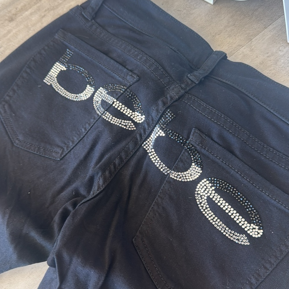 Bebe Rhinestone Skinny Jeans - Picture 3 of 6